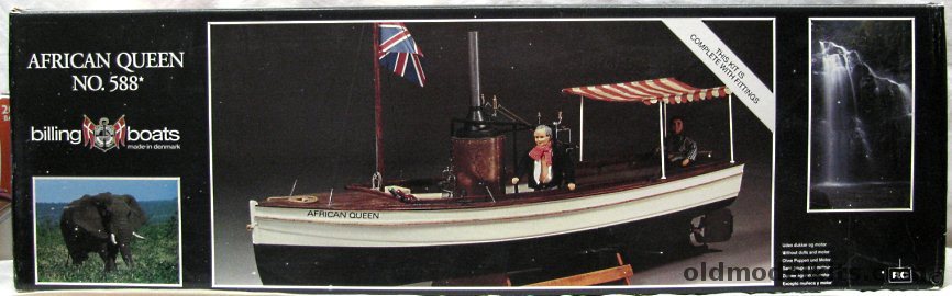 Billing Boats 1/12 African Queen - 29 Inch (74 cm) Long Boat Model With Fittings - For Radio Control, 588 plastic model kit